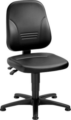Schäfer Shop Pure Arbeitsdrehstuhl, Permanentkontakt, Lendenwirbelstütze, Beckenstütze, mit Gleitern, schwarz