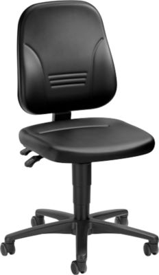 Schäfer Shop Pure Arbeitsdrehstuhl, Permanentkontakt, Lendenwirbelstütze, Beckenstütze, mit Rollen, schwarz