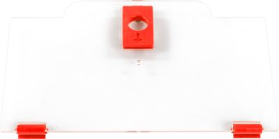 Schäfer Shop Pure Cover hoch für Eurobox Serie Economy 400 x 300 mit offener Front, Kunststoff, rot