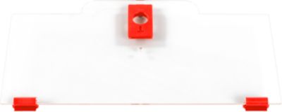 Schäfer Shop Pure Cover niedrig für Eurobox Serie Economy 600 x 400 mit offener Front, Kunststoff, rot
