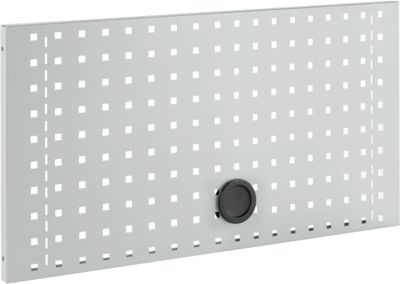 Schäfer Shop Pure Lochwand für AST31 Tischaufbau, bis 150 kg, B 750 x H 380 mm, Stahl, lichtgrau