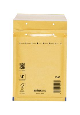 Schäfer Shop Pure Luftpolstertasche, braun, 100 St., 150x215 mm/170x225 mm