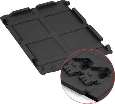 Schäfer Shop Pure Scharnierdeckel Serie Economy für Euroboxen 400 x 300 mm, Kunststoff, anthrazit