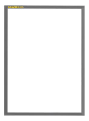 Schäfer Shop Pure SSI Magnetrahmen Standard, DIN A4 Hochformat, 5 Stück, grau
