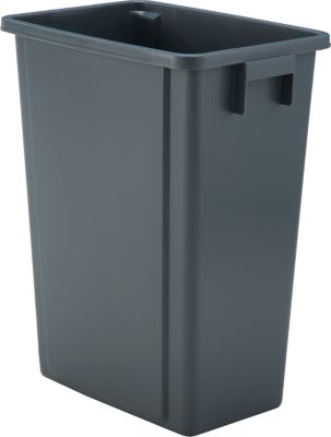 Schäfer Shop Select Abfallbehälter, ohne Deckel, Volumen 60 l, Tragegriffe, stapel- und erweiterbar, B 460 x T 320 x H 580 mm, Kunststoff, grau
