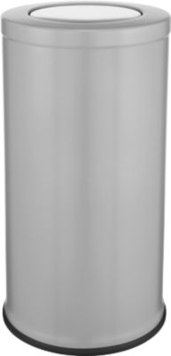 Schäfer Shop Select Abfalleimer mit Schwingdeckel, 68 l, Stahlblech, silber