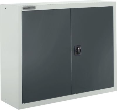 Schäfer Shop Select Aufsatzschrank MS 8408i, B 800 x T 400 x H 800 mm, 1 Boden, Stahl, lichtgrau RAL 7035/anthrazitgrau RAL 7016
