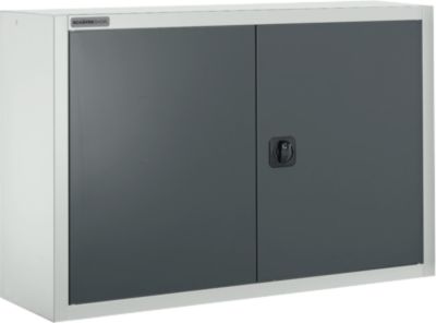 Schäfer Shop Select Aufsatzschrank MS 8409i, B 950 x T 400 x H 800 mm, 1 Boden, Stahl, lichtgrau RAL 7035/anthrazitgrau RAL 7016