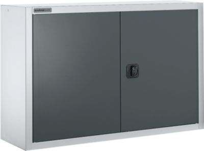 Schäfer Shop Select Aufsatzschrank MS 8409i, B 950 x T 400 x H 800 mm, 1 Boden, Stahl, weißaluminium RAL 9006/anthrazitgrau RAL 7016
