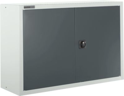 Schäfer Shop Select Aufsatzschrank MS 8412i, B 1200 x T 400 x H 800 mm, 1 Boden, Stahl, lichtgrau RAL 7035/anthrazitgrau RAL 7016