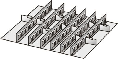 Schäfer Shop Select Einrichtungs-Sortiment, 6 Zwischenstege/10 Trennwände, 50 mm, Stahlblech