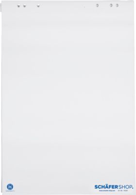 Schäfer Shop Select Flipchart-Block mit Recyclingpapier, blanko, B 650 x H 980 mm, 5 Stück à 20 Blatt