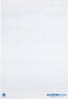 Schäfer Shop Select Flipchart-Block mit Recyclingpapier, kariert, B 650 x H 980 mm, 5 Stück à 20 Blatt
