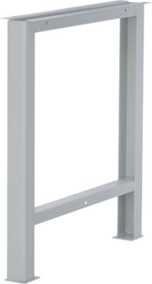 Schäfer Shop Select Fussgestell für Arbeitsplatte, nicht höhenverstellbar, T 665 x H 800 mm, lichtgrau RAL 7035