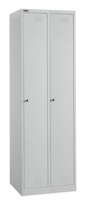 Schäfer Shop Select Garderobenspind Set, 2-teilig, jeweils 1 Abteil/4 Böden, B 300 x T 457 x H 1800 mm, Feinblech, Zylinderschloss