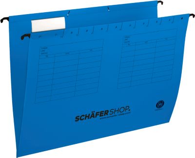 Schäfer Shop Select Hängemappe, DIN A4, Öffnung seitlich, blau, 25 Stück