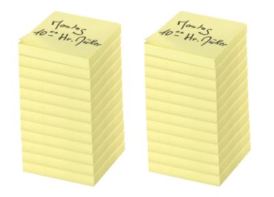 Schäfer Shop Select Haftnotizen, 75 x 75 mm, 100 Blatt, 24 Stück, gelb