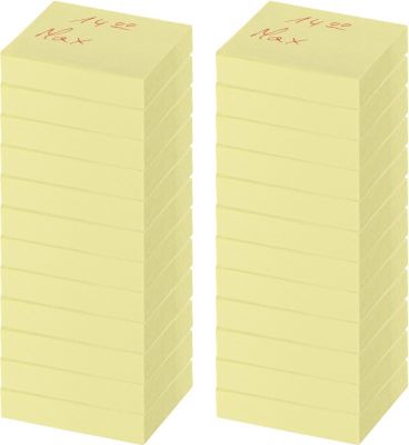 Schäfer Shop Select Haftnotizen Schäfer Shop Select, 50 x 40 mm, 3 x 100 Blatt, 24 Stück, gelb