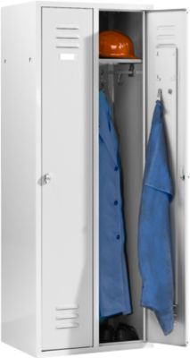 Schäfer Shop Select Kledinglocker met 2 compartimenten, draaigrendelslot, lichtgrijs/lichtgrijs