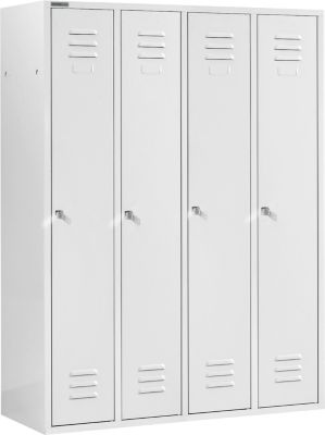 Schäfer Shop Select Kledinglocker met 4 compartimenten, cilinderslot, lichtgrijs/lichtgrijs