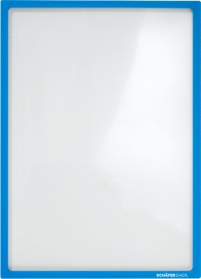 Schäfer Shop Select Magnetrahmen, für A4-Dokumente, UV-beständige PET-Folie, blau, 4 Stück