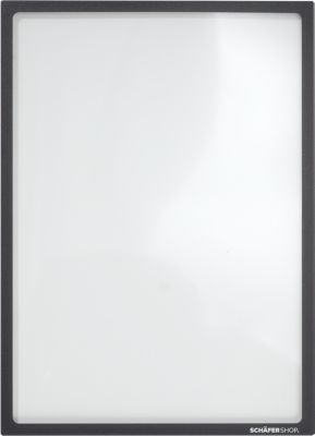 Schäfer Shop Select Magnetrahmen, für A4-Dokumente, UV-beständige PET-Folie, schwarz, 4 Stück
