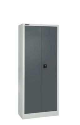 Schäfer Shop Select Materialschrank MS 2408, Leergehäuse, 800 x T 400 x H 1935 mm, Stahl, lichtgrau/anthrazitgrau