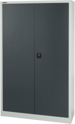 Schäfer Shop Select Materialschrank MS 2412, H 1935 mm, Leergehäuse, RAL 7035 lichtgrau/ RAL 7016 anthrazitgrau
