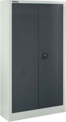 Schäfer Shop Select Materialschrank  MSI 16408i , B 800 x T 400 x H 1585 mm, 3 Böden, Stahl, lichtgrau/anthrazitgrau