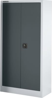 Schäfer Shop Select Materialschrank  MSI 16408i , B 800 x T 400 x H 1585 mm, 3 Böden, Stahl, Weissalu/anthrazitgrau