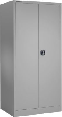 Schäfer Shop Select Materialschrank MSI 2509 S, verstärkte Ausführung, bis 100 kg/Fachboden, B 950 x T 500 x H 1935 mm, weißaluminium/weißaluminium 