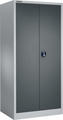 Schäfer Shop Select Materialschrank MSI 2609, Belastb. 50 kg je Boden, H 1935 mm, weißaluminium/anthrazitgrau 