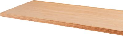 Schäfer Shop Select Multiplex-Arbeitsplatte, 40 mm stark, Gewindehülsen, verleimtes Buchenholz, farblos imprägniert, B 1500 x T 700 mm