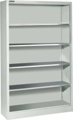 Schäfer Shop Select Regal AS 2412, mit 4 höhenverstellbaren Fachböden, B 1200 x T 400 x H 1935 mm, Stahlblech, lichtgrau