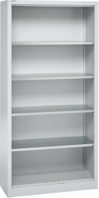 Schäfer Shop Select Regalschrank MS, 5 OH, B 950 x T 500 x H 1935 mm, Stahlblech, Weissaluminium