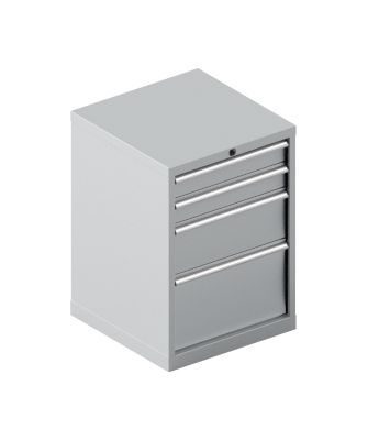 Schäfer Shop Select  Schubladenschrank 27-27, 4 Schübe, bis 75 kg, B 564 x T 572 x H 800 mm, weißaluminium/weißaluminium