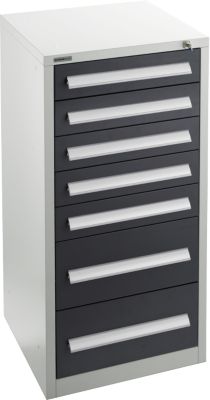 Schäfer Shop Select Schubladenschrank SF 70, 7 Schübe,  lichtgrau RAL 7035 anthrazitgrau RAL 4016