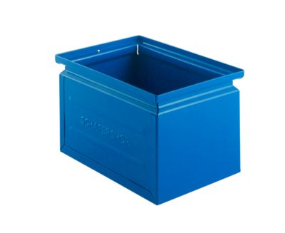 Schäfer Shop Select Stapelbox, 3,5 l, 8 kg, L 210 x B 147 x H 130 mm, Stahl, RAL 5015 (himmelblau)