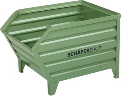 Schäfer Shop Select Transport- und Stapelbehälter, B 1010 x T 520 x H 610 mm, resedagrün RAL 6011, bis 800 kg