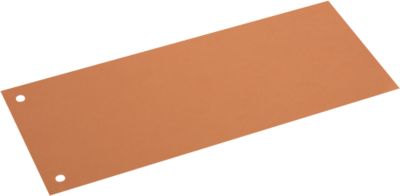 Schäfer Shop Select Trennstreifen, 2-fach-Lochung, bedruckbar, 100 Stück, B 240 x H 105 mm, Karton, orange
