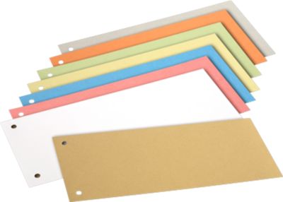 Schäfer Shop Select Trennstreifen, 2-fach-Lochung, bedruckbar, 100 Stück, B 240 x H 105 mm, Karton, weiß