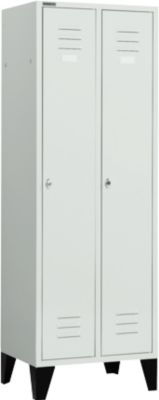 Schäfer Shop Select Vestiaire sur pieds, serrure à came batteuse, gris clair/gris clair