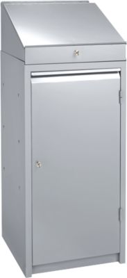 Schäfer Shop Select Werkzeugschrank, mit Schreibpultaufsatz, weißaluminium RAL 9006