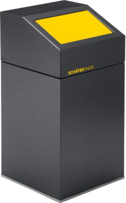 Schäfer Shop Select Wertstoffsammelgerät WSG 40 E, 40 L, verzinktes Stahlblech, pulverbeschichtet, selbstschließend, gelb