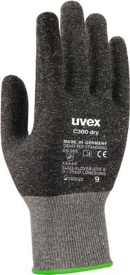 Schnittschutzhandschuhe uvex C300 dry, Bambus-Viskose/Glas, Klasse 3/C, EN 388:2016 XX4XC, 10 Paar, Gr. 7