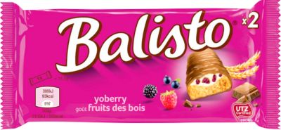 Schokoriegel Balisto Joghurt-Beerenmix, Keks mit Waldbeerencrème & Milchschokolade, 20 x 37 g