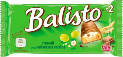 Schokoriegel Balisto Müsli-Mix, Keks mit Haselnusscrème, Rosinen & Milchschokolade, 20 x 37 g
