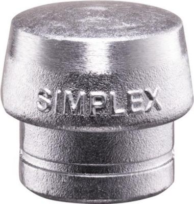 Schonhammerkopf SIMPLEX Kopf-Ø 30mm Weichmetall silber hart HALDER