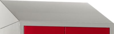 Schrägdach für Kleiderspind, B 1230 mm, hellsilber