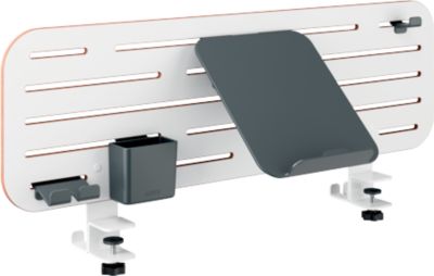 Schreibtisch-Organizer LEITZ Ergo Pegboard, für Ergo Schreibtische, 4-teilige Ausstattung, inkl. Klemmhalterung, B 420 x H 250 mm, MDF, schwarz-weiß